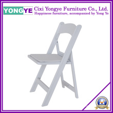 White Resin Upholsters Folding Chair for Wedding Party